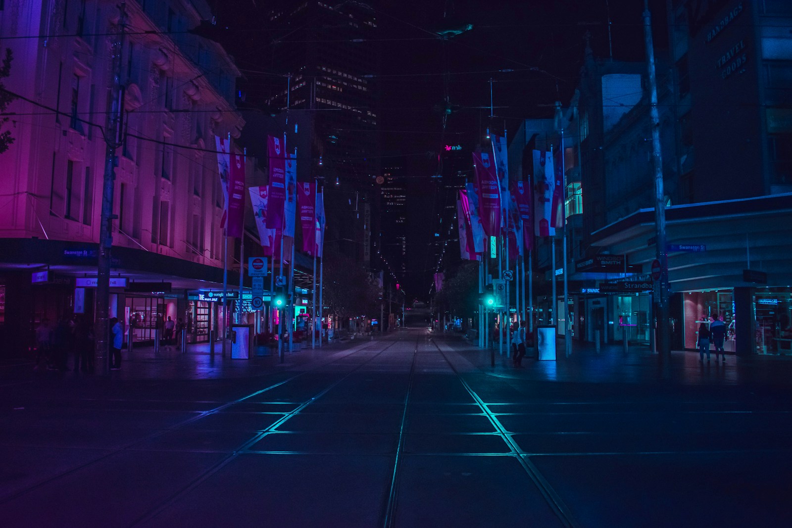 City lights at night